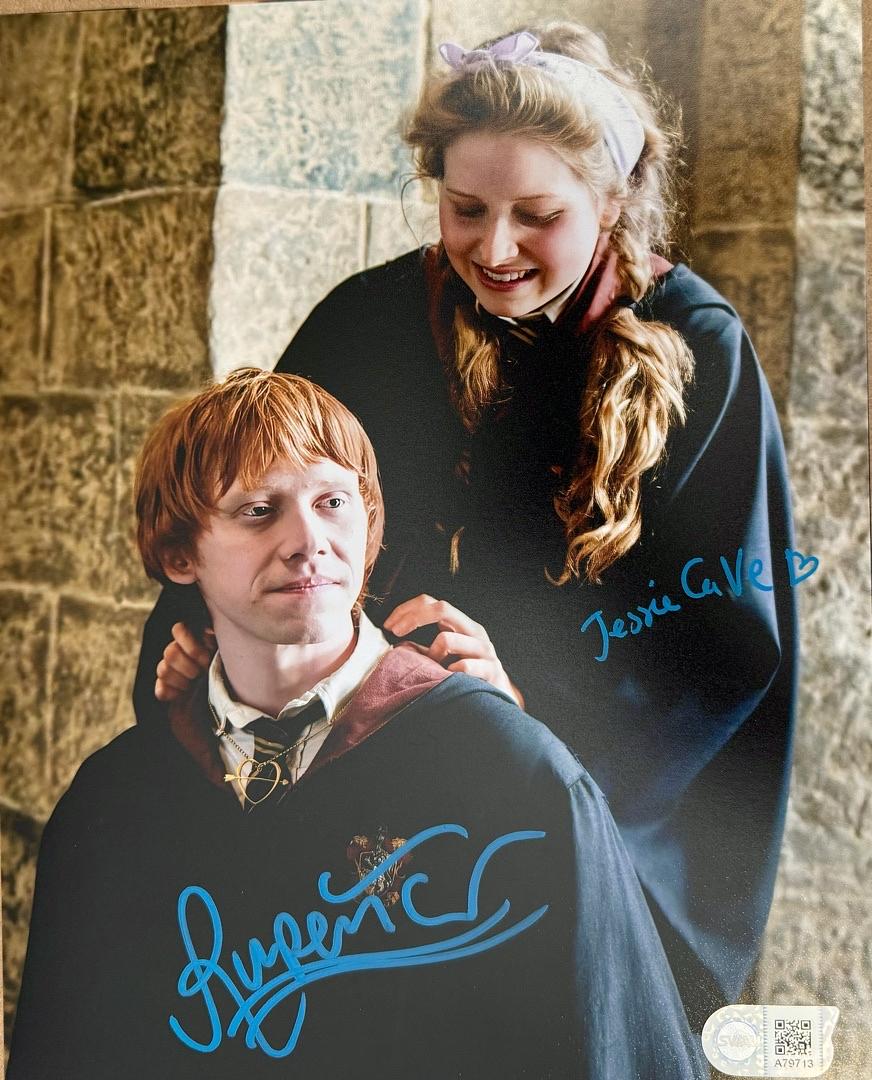 Rupert Grint & Jessie Cave Signed 8x10 Photo (Harry Potter) *RARE* - SWAU