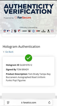 Tom Brady Autographed Tampa Bay Buccaneers Funko Pop #170 Fanatics COA