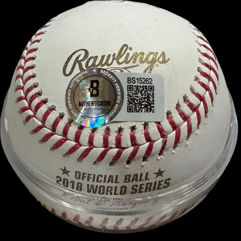 Jackie Bradley Jr. Autographed Rawlings Official 2018 World Series Baseball -  Beckett COA #02