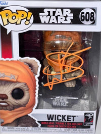 Warwick Davis Signed Funko Pop #608 "Wicket" (Star Wars) - Pristine COA #01