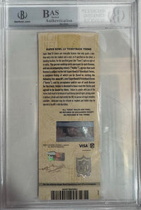 Tom Brady Autographed Official Super Bowl LV Ticket slabbed w/Inscription "Super Bowl LV MVP" Beckett Slabbed & Fanatics COA #01
