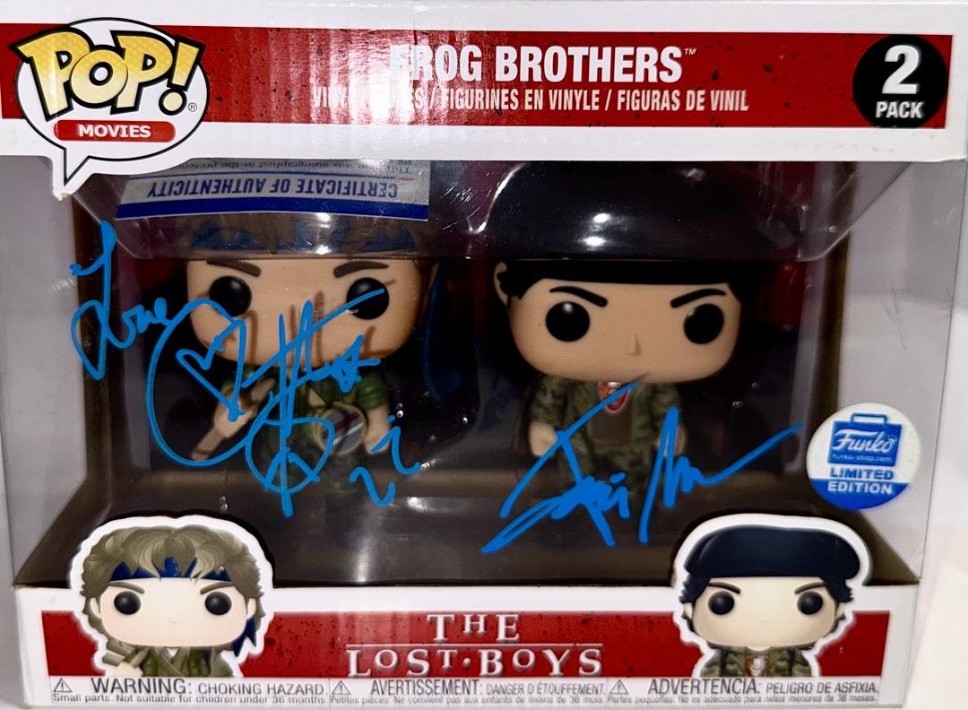 Corey Feldman Jamison Newlander Signed Funko Pop The Lost Boys "Frog Brothers" - PSA COA #3