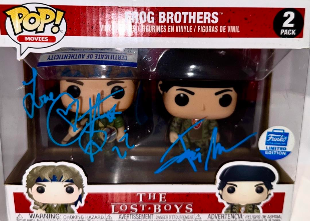Corey Feldman Jamison Newlander Signed Funko Pop The Lost Boys "Frog Brothers" - PSA COA #3