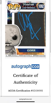 Christian Bale Signed Funko Pop #1092 Gorr (Thor Love & Thunder) - ACOA #01