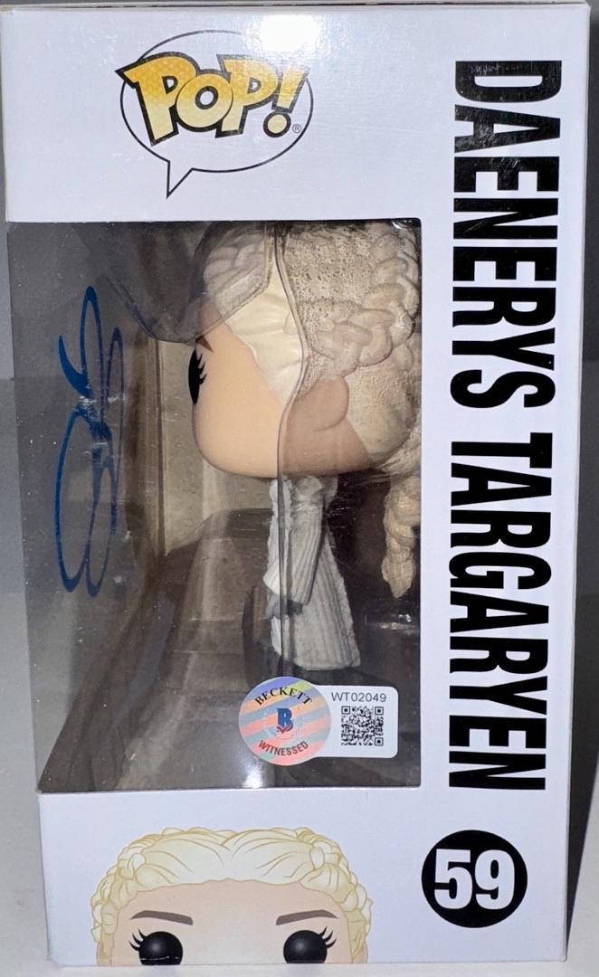 Emilia Clarke Signed Funko Pop #59 Daenerys Targaryen (Blue Ink) - Beckett COA