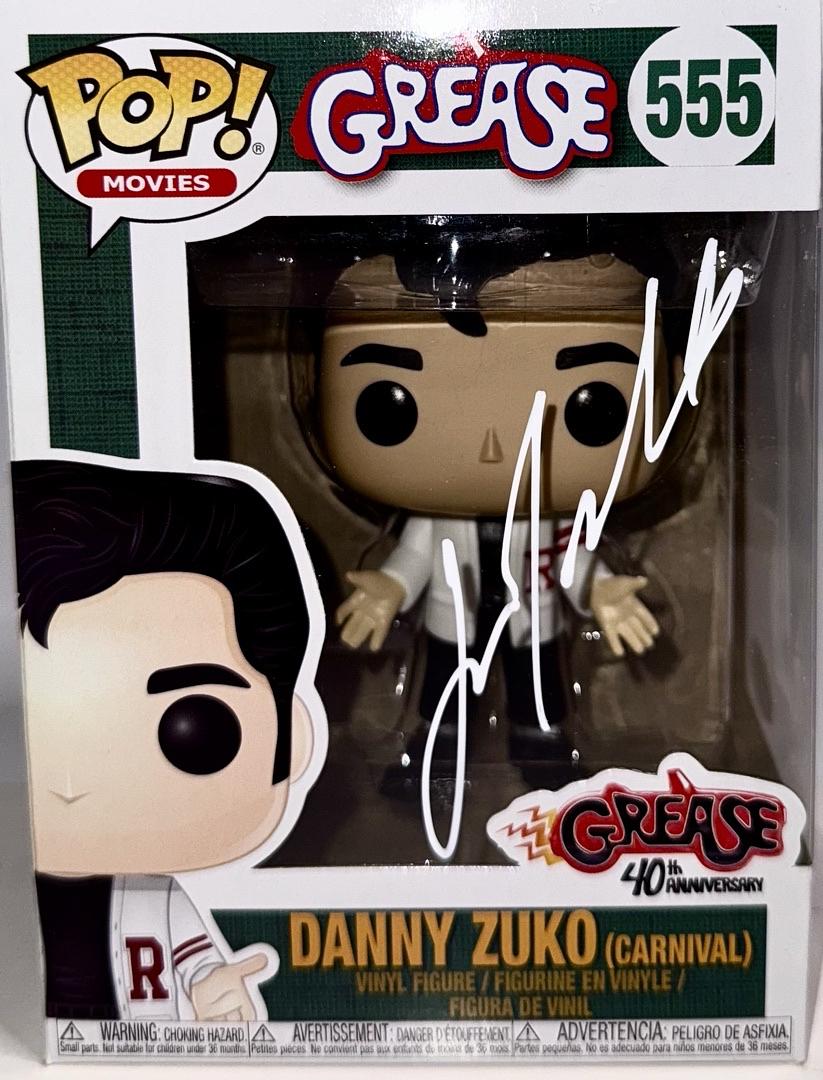 John Travolta Signed Funko Pop #555 Danny Zuko (Grease)  - Beckett COA