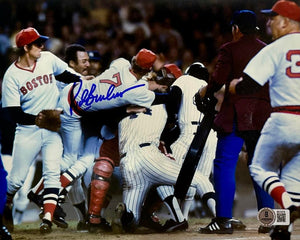 Rick Burleson Signed 8x10 Boston Red Sox Beckett COA #02