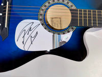 Post Malone Signed Blue/Black Guitar - JSA COA #01