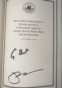 George Bush/John Meacham Autographed Destiny And Power Book Easton Press *RARE*