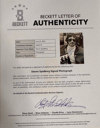 Steven Spielberg Signed 11x14 Photo (Jaws) - Beckett COA