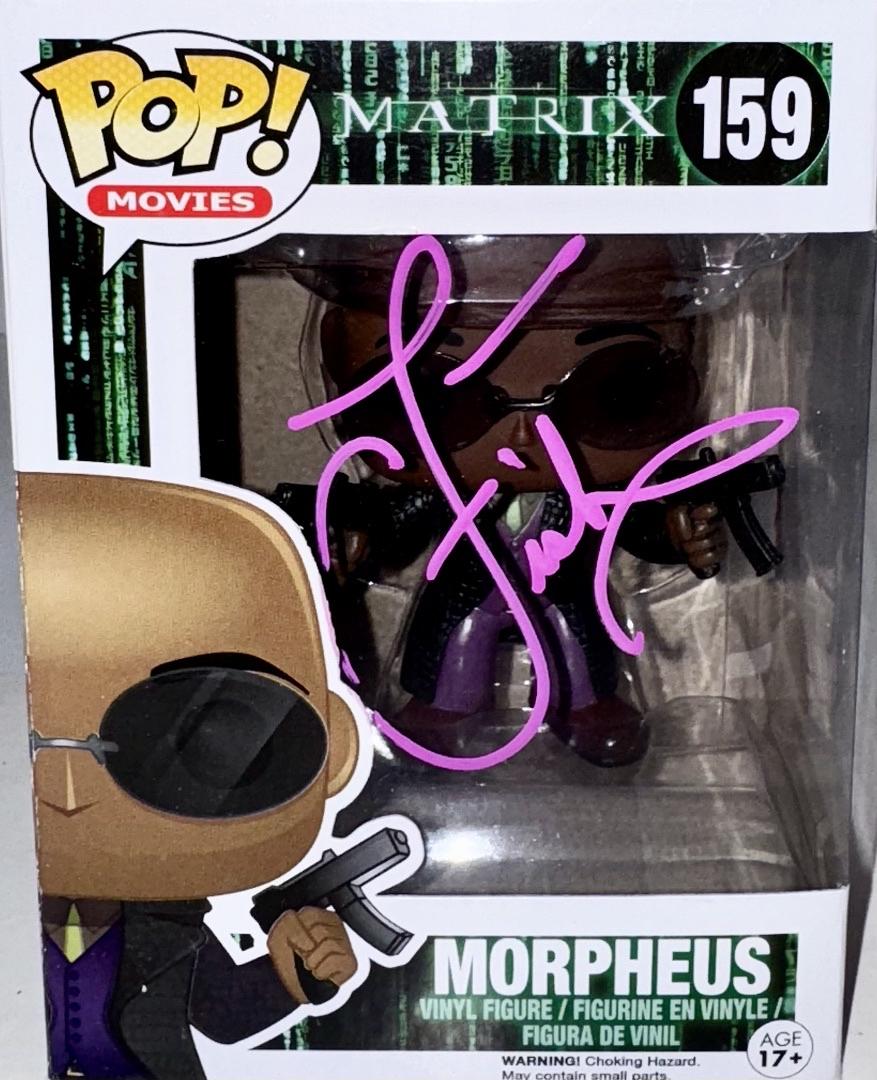 Laurence Fishburne Signed Funko Pop #159 Morpheus (The Matrix) - Beckett COA