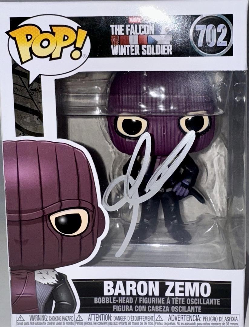 Daniel Bruhl Signed Funko Pop #702 "Baron Zemo" (Falcon & The Winter Soldier) - Beckett COA #02