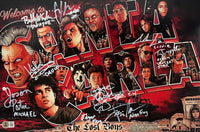 The Lost Boys Cast Signed 11x17 w/Kiefer Sutherland signed by 8 all with character name - Beckett COA