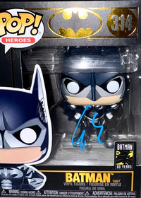George Clooney Signed Funko Pop #314 Batman (Blue Ink) - Beckett COA #5