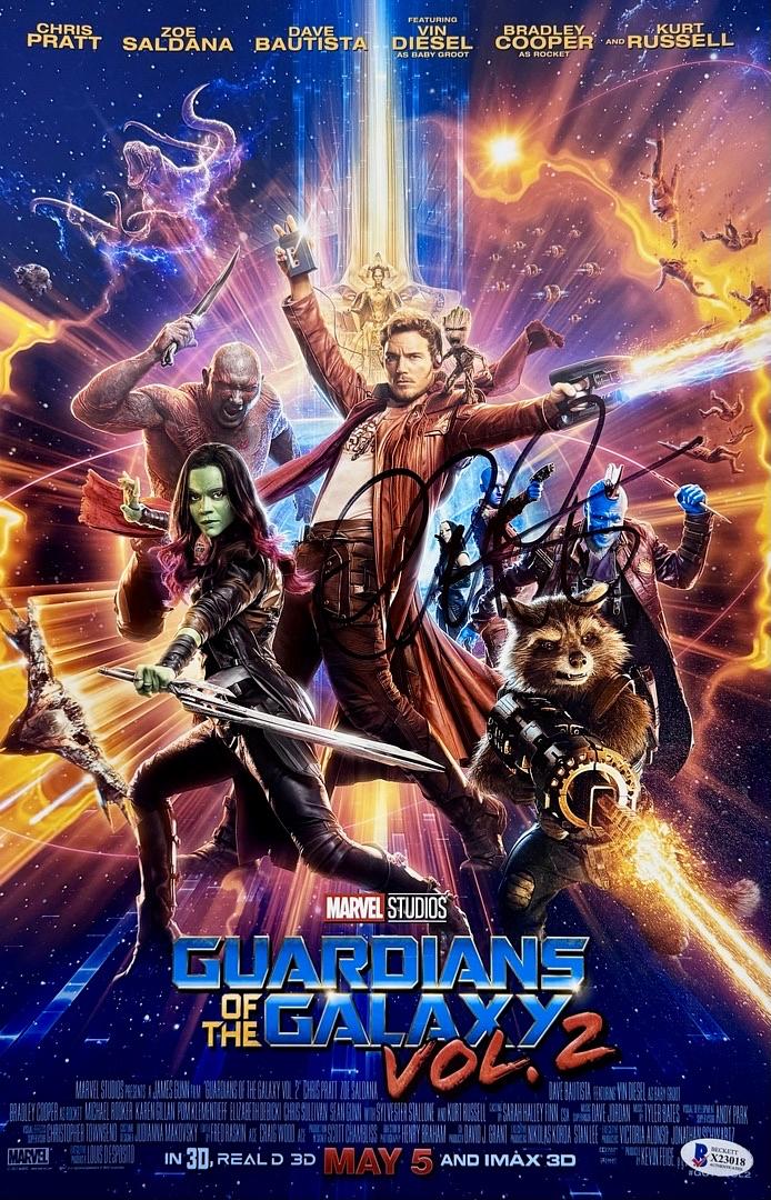 Chris Pratt Signed 12x18 Photo (GOTG Volume 2) - Beckett COA #03