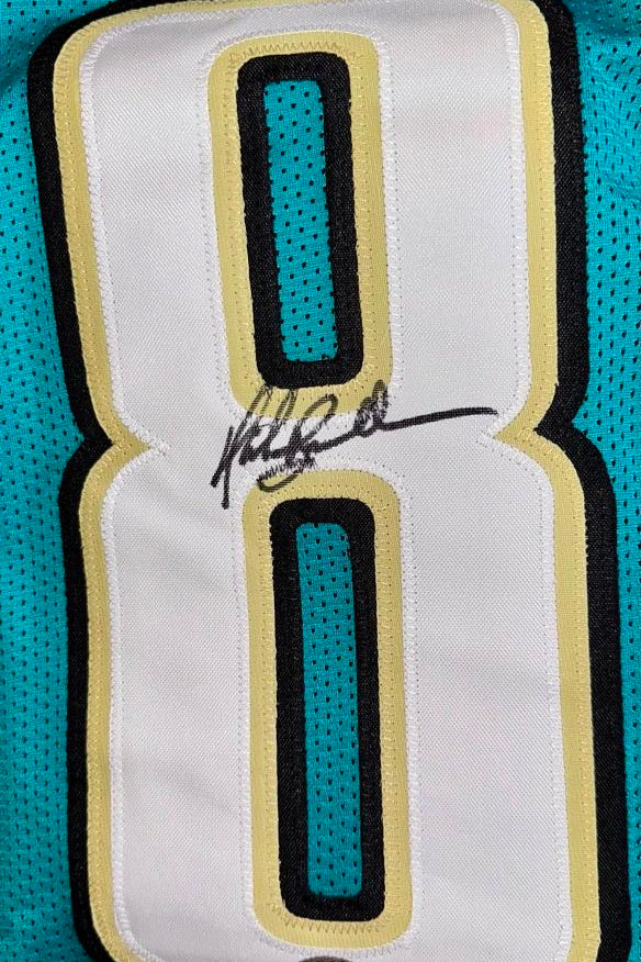 Mark Brunelle Signed Custom Teal Jaguars Jersey - Schwartz COA #01