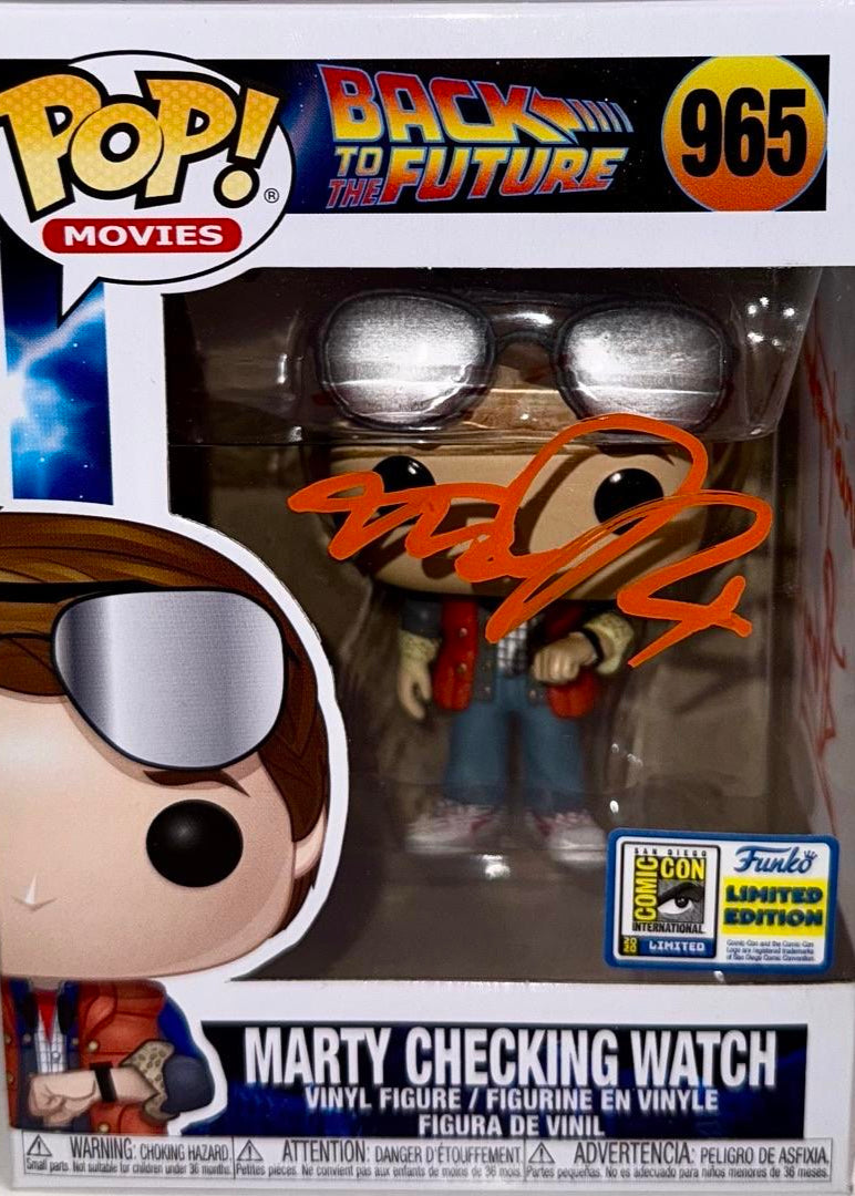 Michael J. Fox & Christopher Lloyd Signed Funko Pop #965 (Back To The Future) *EXTREMELY RARE DUAL SIGNED* - JSA COA