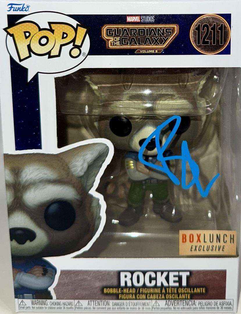Bradley Cooper Signed ExclusiveFunko Pop #1211 "Rocket Raccoon" (GOTG) - Beckett COA #07