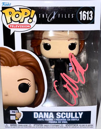 Gillian Anderson Signed Funko Pop #1613 "Dana Scully" (Pink Ink) - Beckett COA #5