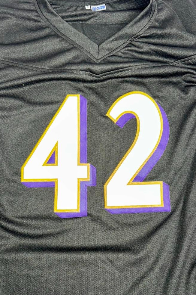 Patrick Ricard Signed Custom Black Ravens Jersey - Beckett COA #01