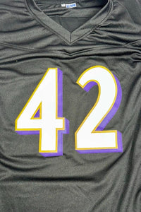 Patrick Ricard Signed Custom Black Ravens Jersey - Beckett COA #01