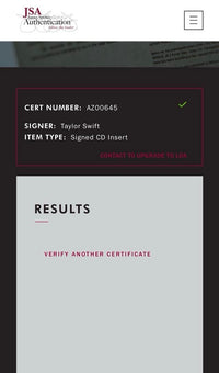 Taylor Swift Custom Framed & Signed CD Insert (The Tortured Poets Department) - JSA COA #01