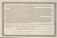 President George Bush Signed & Framed Walkers Point Card Letter -  PSA COA