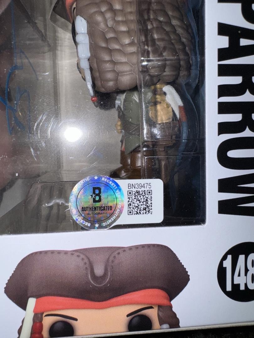Johnny Depp Signed Funko Pop #1482 Jack Sparrow (Blue Ink) - Beckett COA #1