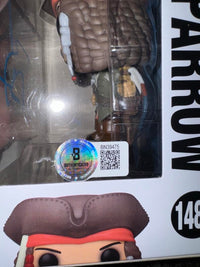 Johnny Depp Signed Funko Pop #1482 Jack Sparrow (Blue Ink) - Beckett COA #1