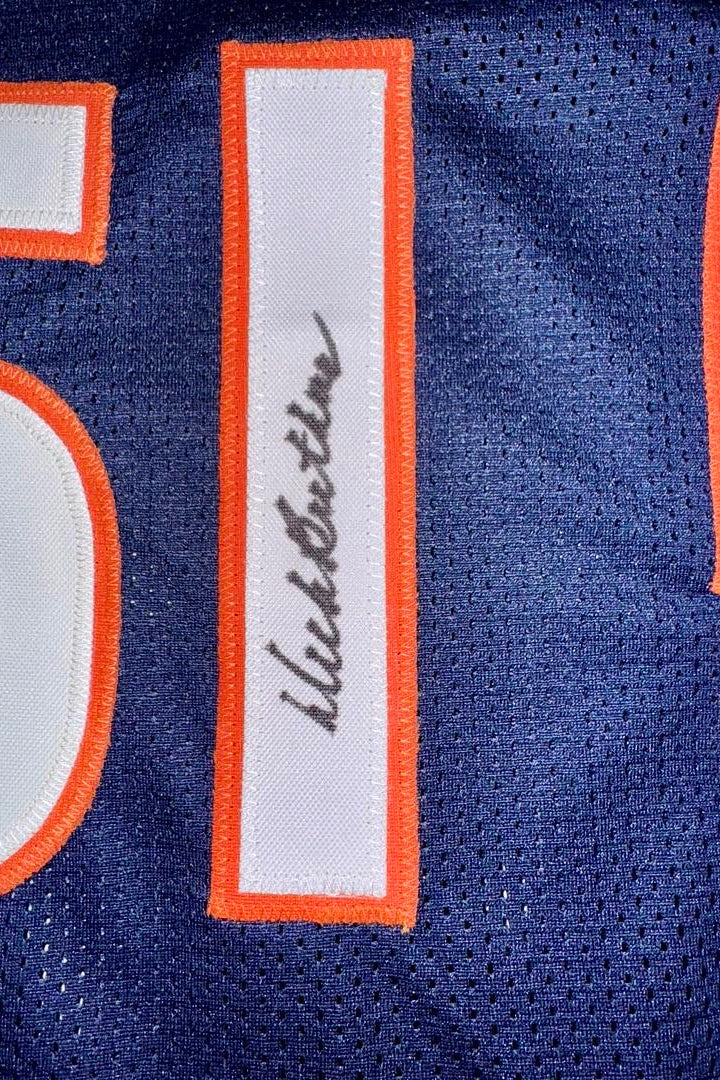 Chicago Bears "Monsters of the Midway" Autographed Butkus / Singletary / Urlacher Signed Custom Jersey - Beckett COA #01