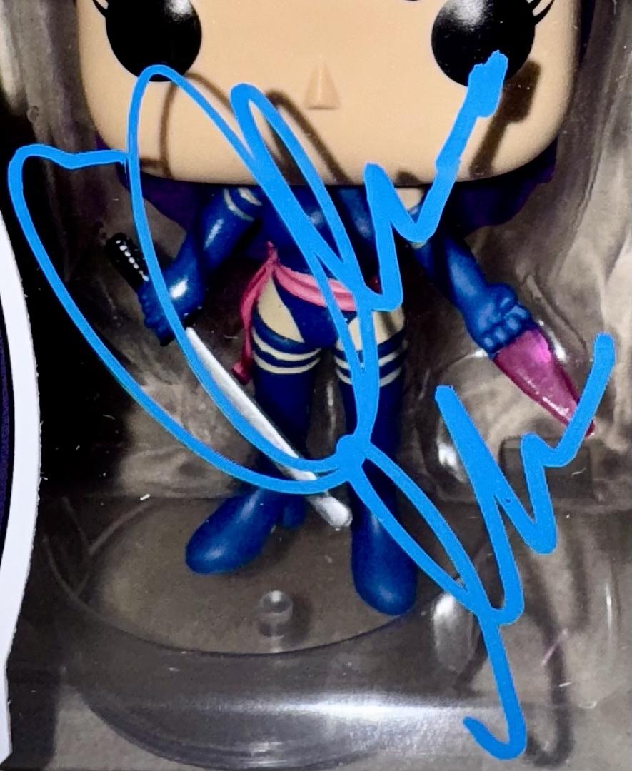 Olivia Munn Signed Funko Pop #180 Psylocke X-Men - Beckett COA #01