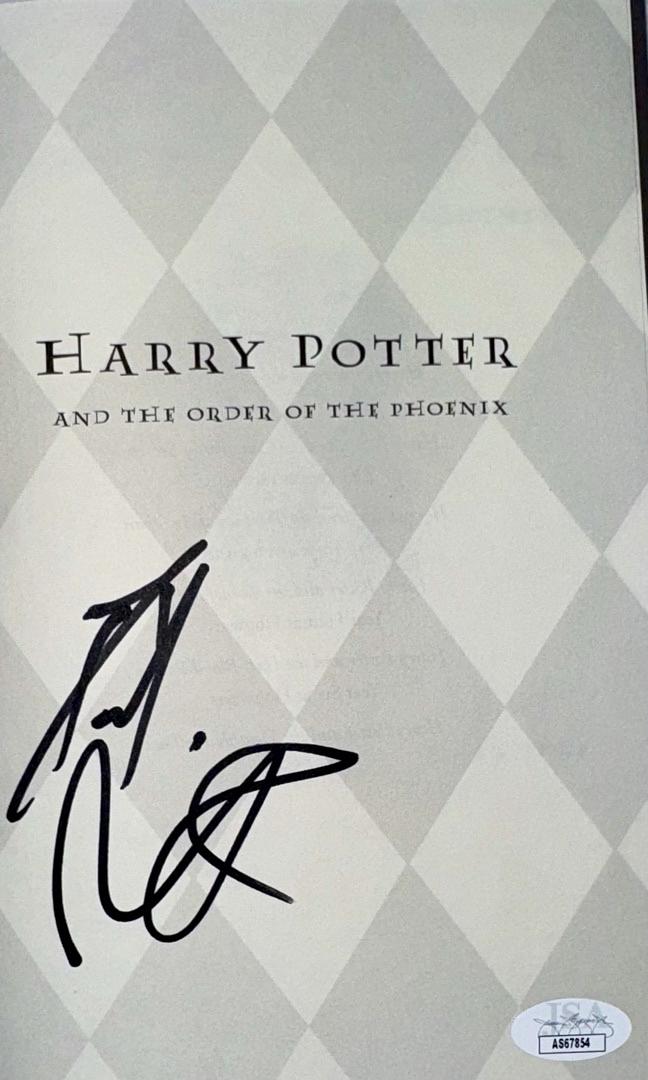 Daniel Radcliffe Autographed Book Order Of The Phoenix - JSA COA