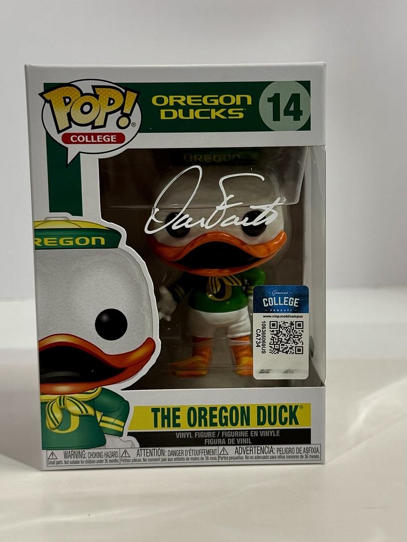 Dan Fouts Signed Funk Pop #14 "The Oregon Duck" (White Ink) - Schwartz COA
