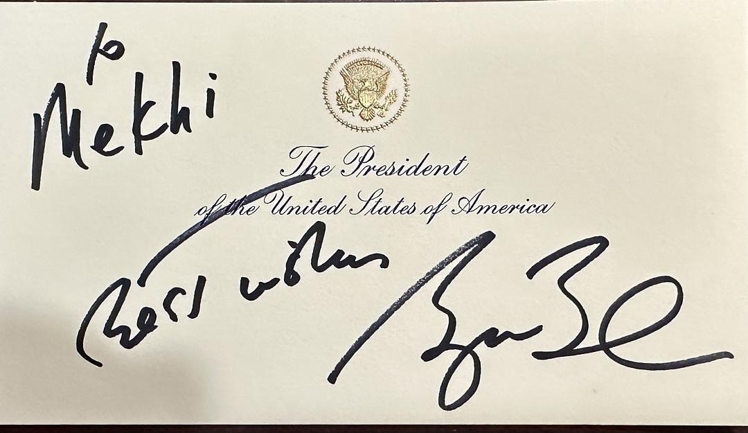 George W. Bush Signed Presidential Card (Personalized) *RARE*  - JSA COA