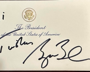 George W. Bush Signed Presidential Card (Personalized) *RARE*  - JSA COA