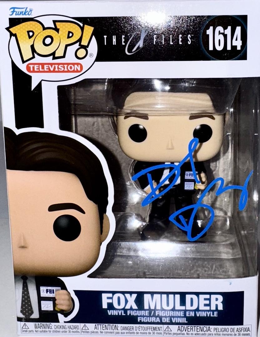 David Duchovny Signed Funko Pop #1614 "Fox Mulder" X-Files (Blue Ink) - JSA COA #04
