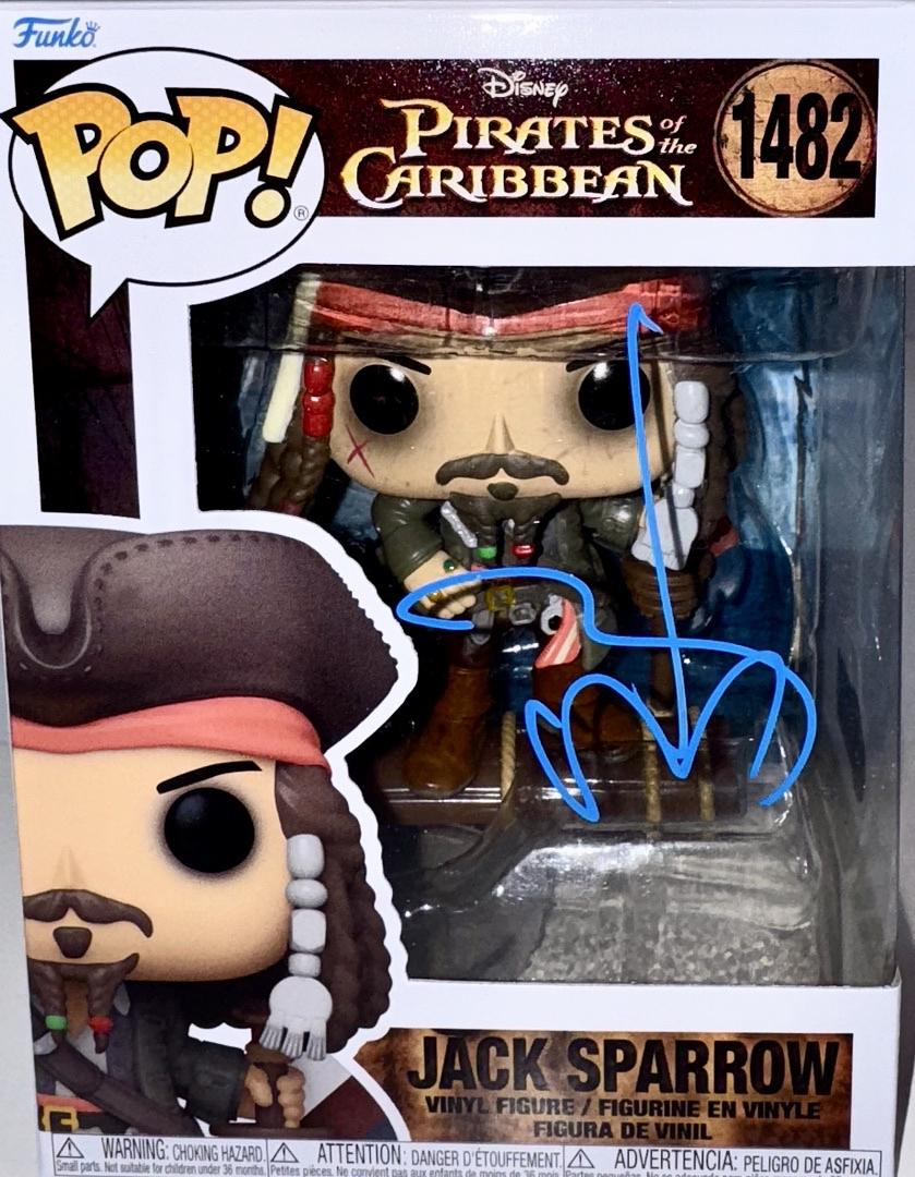 Johnny Depp Signed Funko Pop #1482 Jack Sparrow (Pirates Of The Caribbean)  - Beckett COA
