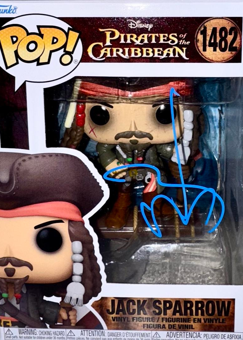 Johnny Depp Signed Funko Pop #1482 Jack Sparrow (Pirates Of The Caribbean)  - Beckett COA