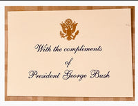 George Bush & Peter Max Signed 80th Birthday Card (41@80) *RARE* - JSA COA