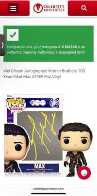 Mel Gibson Signed Funko Pop #1469 "Mad Max" (Yellow Ink) - Celebrity Authentics #8
