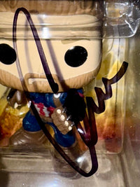 Chris Evans Signed Funko Pop #299 "Captain America" Avengers Infinity War (Black Ink) - Beckett COA