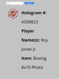 Roy Jones Jr. Signed 8x10 Photo - Schwartz COA