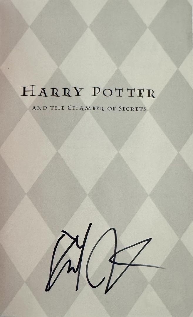 Daniel Radcliffe Autographed Book Chamber of Secrets - JSA COA