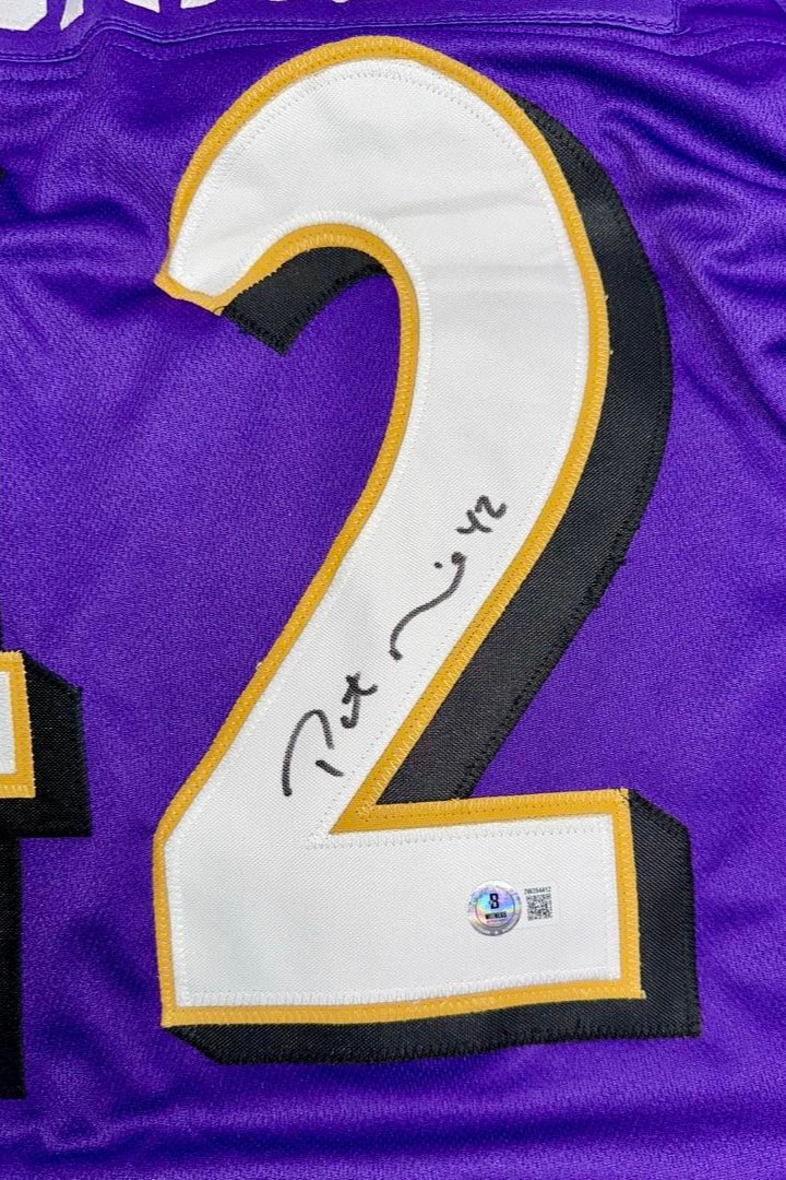 Patrick Ricard Signed Custom Purple Ravens Jersey - Beckett COA