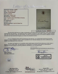 Ronald Reagan Signed Presidential Seal Card *RARE* - JSA COA w/full letter of authenticity