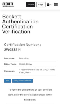 Chevy Chase Signed Funko Pop #242 "Clark Griswold" (Christmas Vacation) - Beckett COA #02