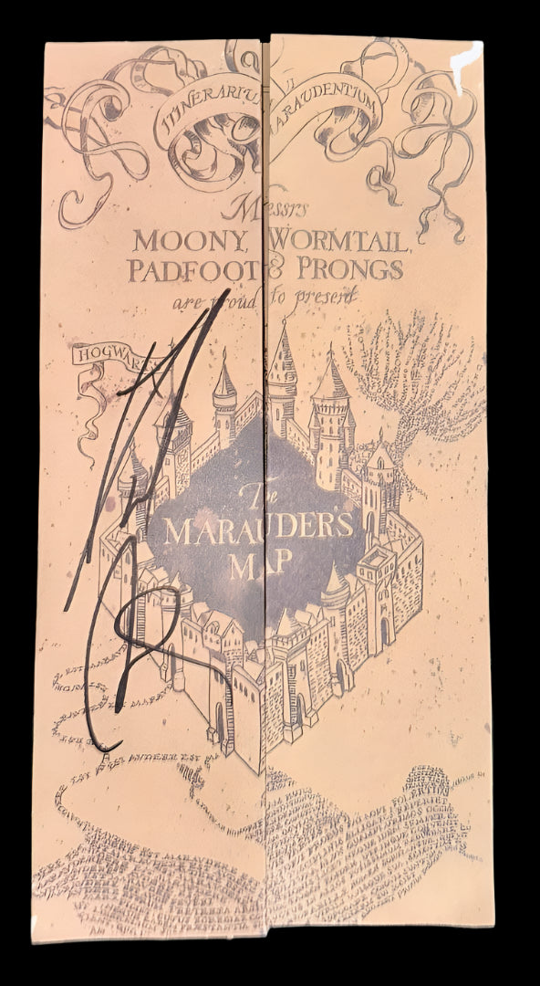Daniel Radcliffe Signed Marauders Map (Harry Potter) - JSA COA