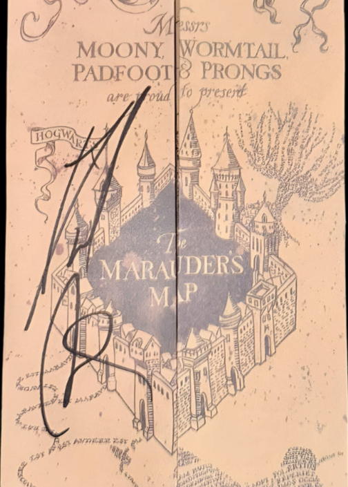 Daniel Radcliffe Signed Marauders Map (Harry Potter) - JSA COA