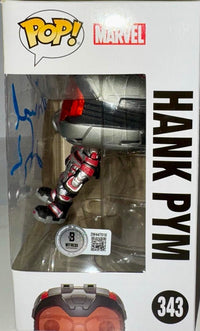 Michael Douglas Signed Funko Pop #343 "Hank Pym" Ant-Man (Blue Ink) - Beckett COA #02