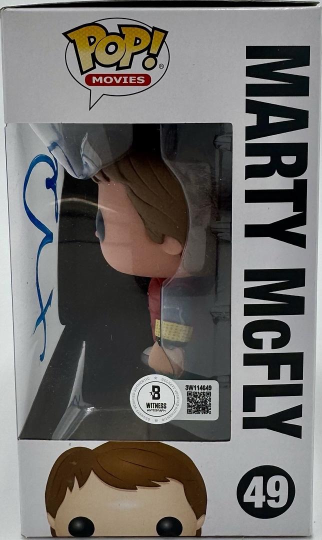 Michael J Fox Signed Funko Pop #49 Marty McFly (Back To The Future) - Beckett COA